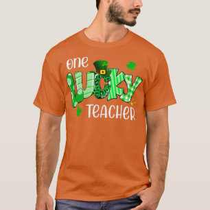 Camiseta Un profesor afortunado Shamrock Clover Leopard St
