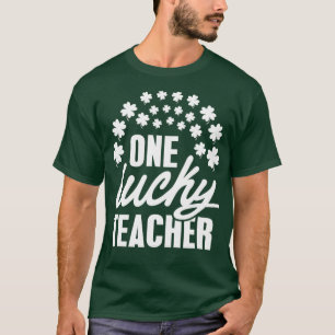Camiseta Un profesor afortunado Shamrock Rainbow Clover St 