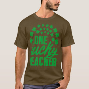 Camiseta Un profesor afortunado Shamrock Rainbow Clover St 