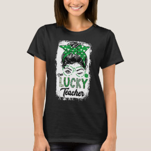 Camiseta Un profesor afortunado, St Patricks Day Wink Eye M