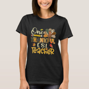 Camiseta Un profesor agradecido de ESL en el leopardo de Tu