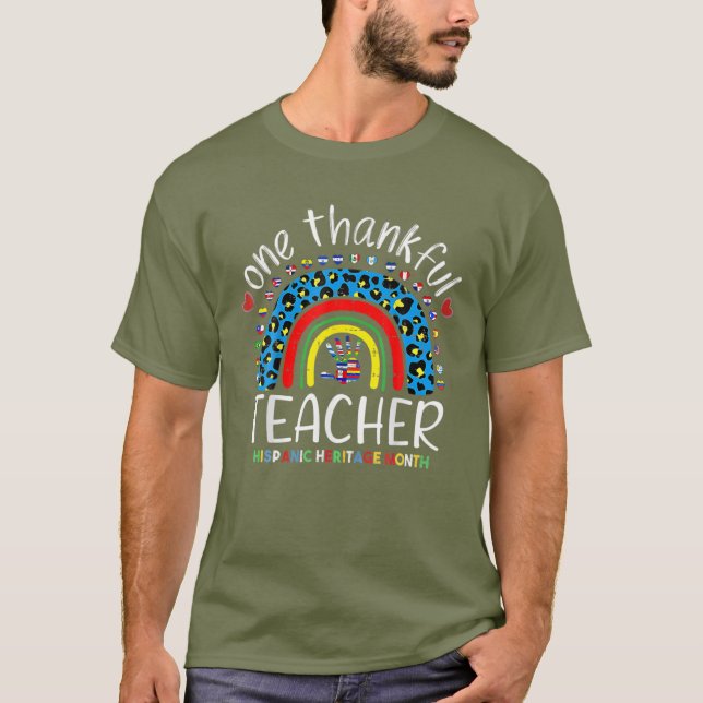 Camiseta Un profesor agradecido, hispano, recuento de meses (Anverso)