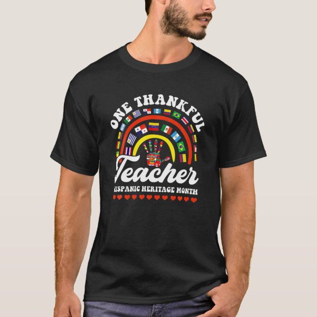 Camiseta Un profesor agradecido, hispano, recuento de meses (Anverso)