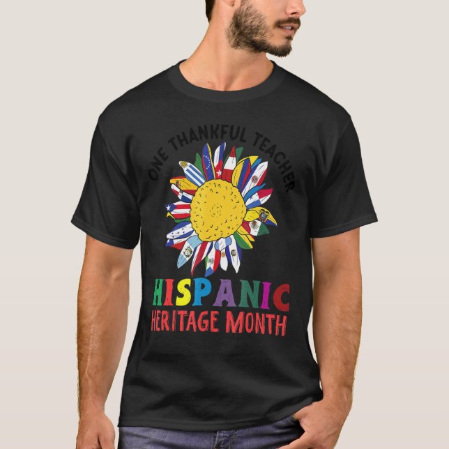 Camiseta Un profesor agradecido, hispano, recuento de meses (Anverso)