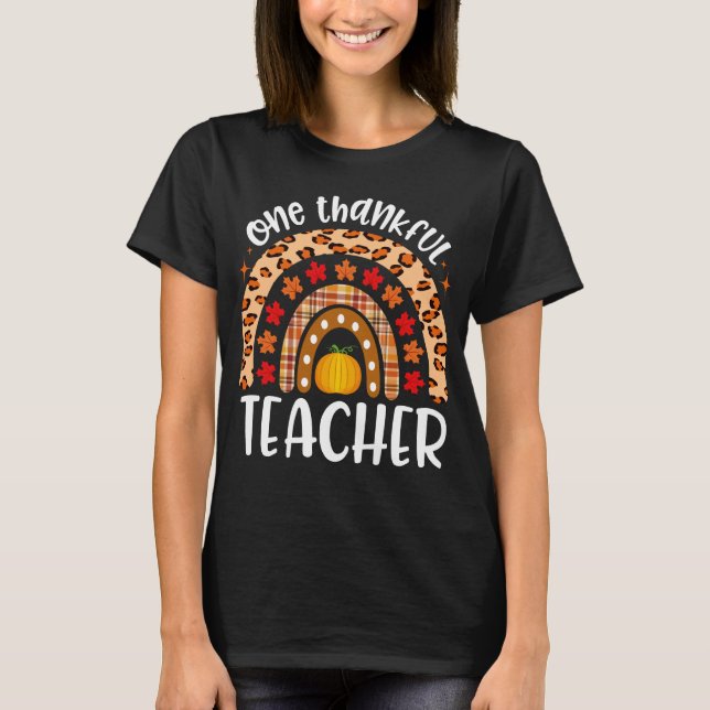 Camiseta Un profesor agradecido leopardo arcoiris de acción (Anverso)