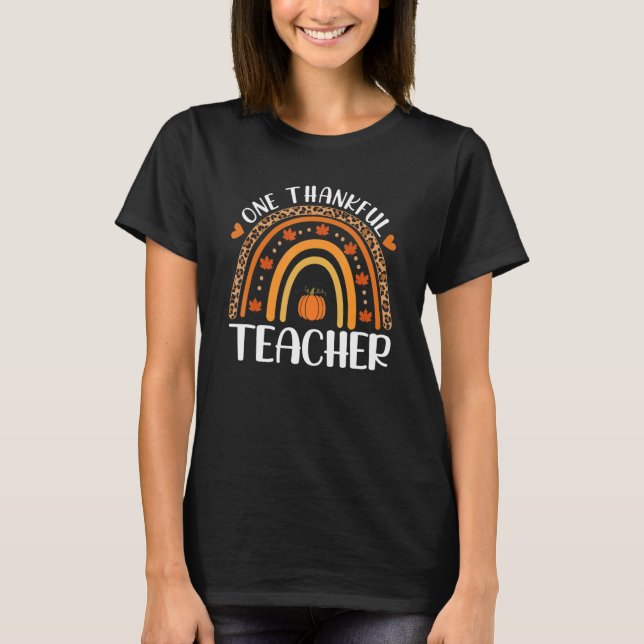 Camiseta Un profesor agradecido leopardo arcoiris de acción (Anverso)