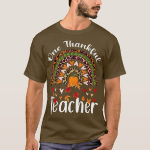 Camiseta Un profesor agradecido leopardo arcoiris otoño gra