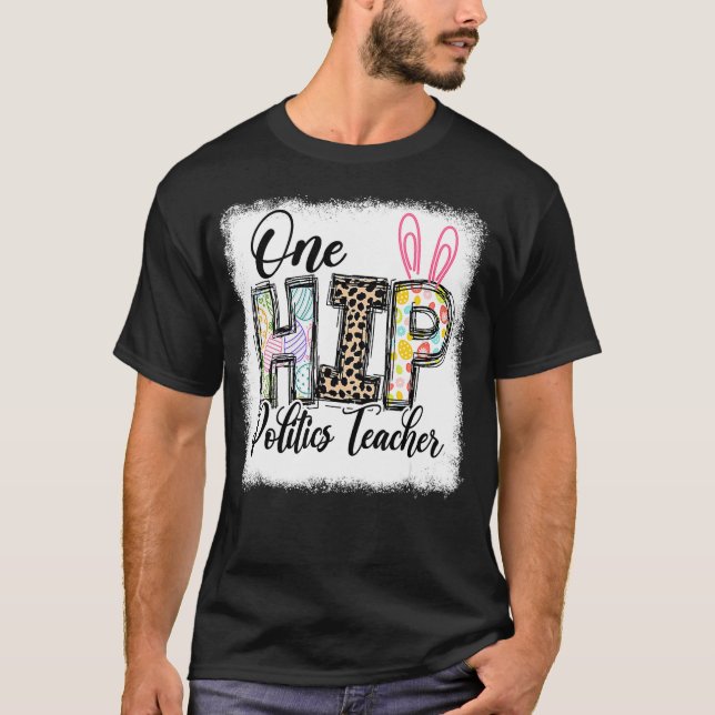 Camiseta Un profesor de Hip Politics Leopard Teacher Día de (Anverso)