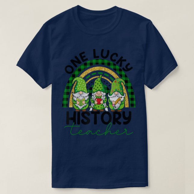 Camiseta Un profesor de historia afortunado gana en St (Diseño del anverso)