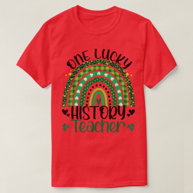 Camiseta Un profesor de historia afortunado Rainbow Saint P (Diseño del anverso)