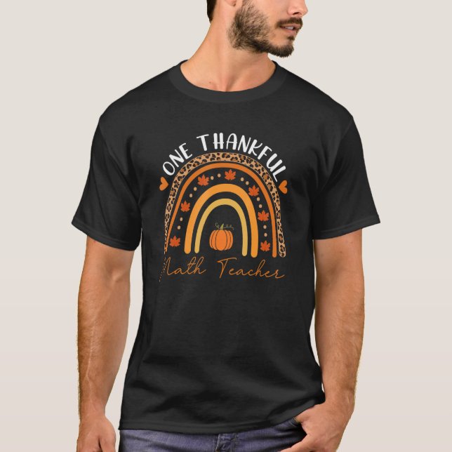 Camiseta Un profesor de matemáticas agradecido, leopardo ar (Anverso)