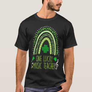 Camiseta Un profesor de música afortunado Rainbow Shamrock 