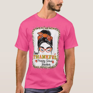 Camiseta Un profesor de primaria agradecido, Messy Bun Than