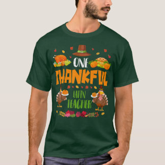 Camiseta Un profesor latino agradecido otoño en Thanksgivin
