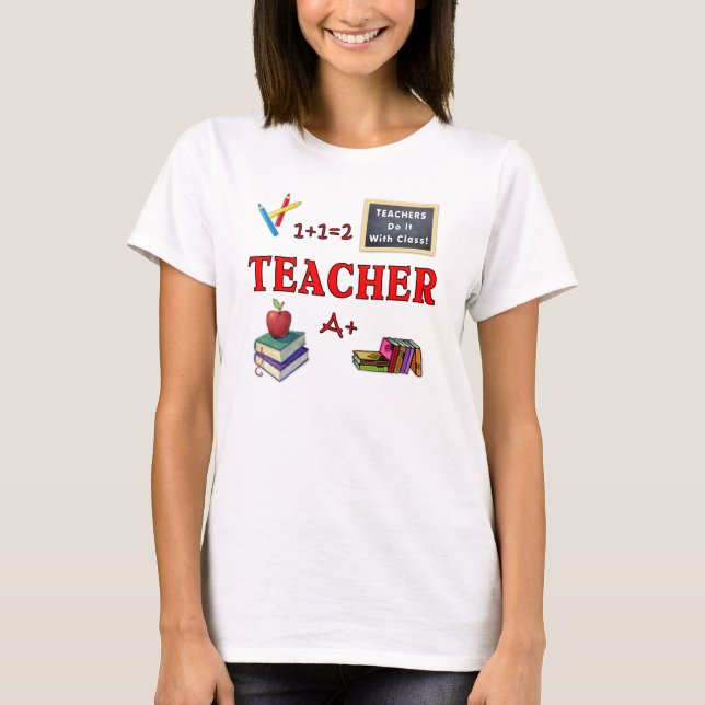 Camiseta Un profesor lo hace con clase (Anverso)