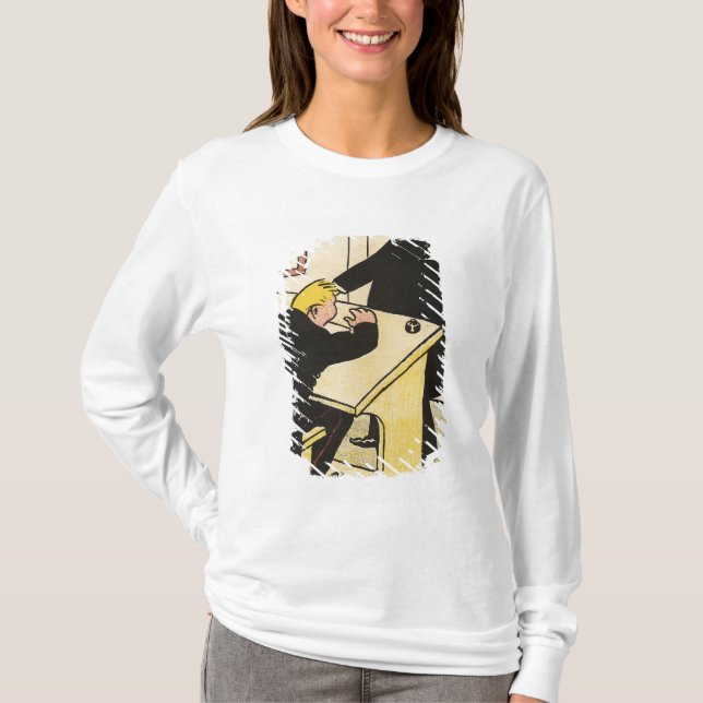 Camiseta Un profesor reprende su alumno de crímenes (Anverso)