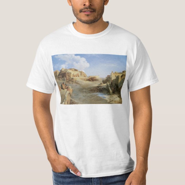 Camiseta Un pueblo indio, Laguna, Nuevo México, por Moran (Anverso)