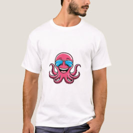 Camiseta Un pulpo feliz con el té gráfico de los Aviadores 
