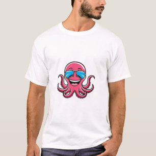 Camiseta Un pulpo feliz con el té gráfico de los Aviadores