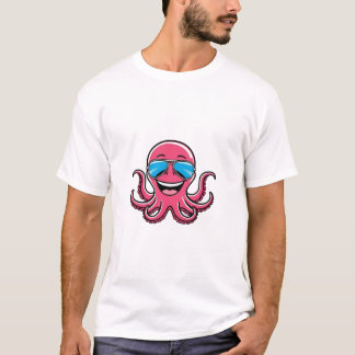 Camiseta Un pulpo feliz con el té gráfico de los Aviadores