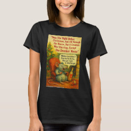 Camiseta Un Ratón Borracho – Caos en la Tarjeta de Navidad