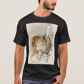 Camiseta Un ratón sobre su rueda giratoria