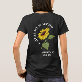 Camiseta Un Rayo Pequeño De Sunshine Textos Girasol Negro