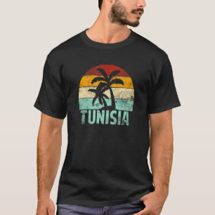 Camiseta Un recuerdo de sol añejo de árbol de palmeras retr