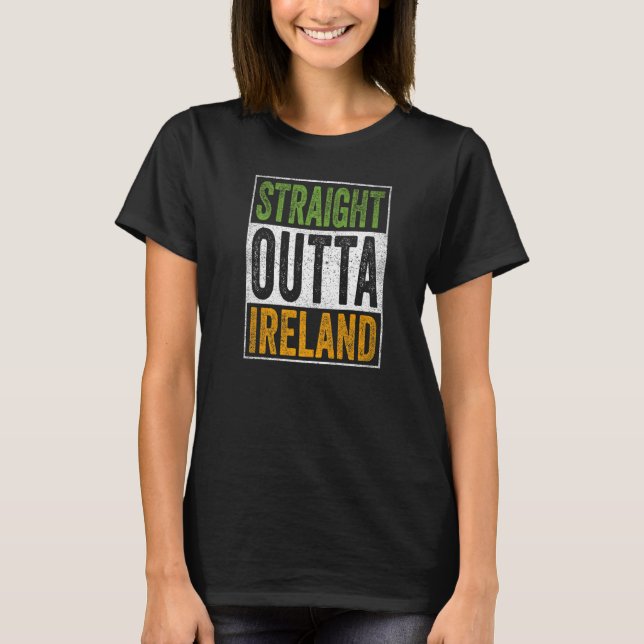 Camiseta Un recuerdo divertido Irlanda Straight Outta Irela (Anverso)