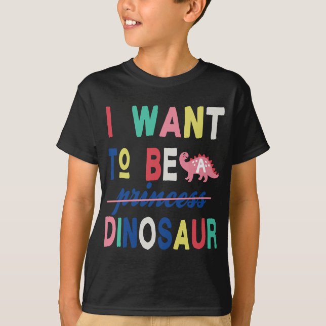 Camiseta Un regalo de dinosaurio para princesas (Anverso)