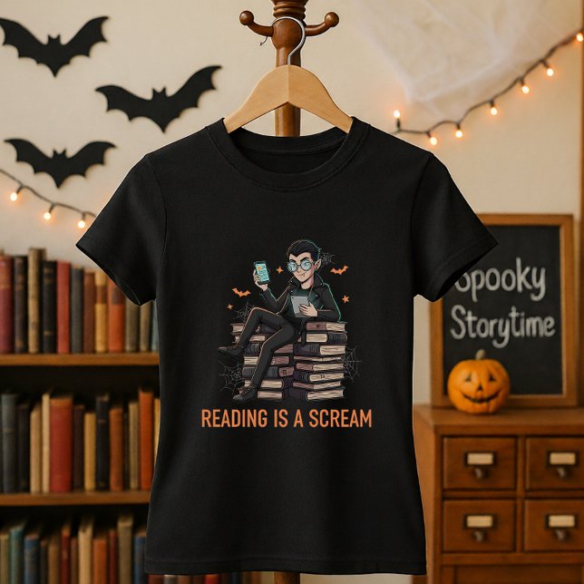 Camiseta Un regalo de Halloween para bibliotecarios y lecto (Subido por el creador)