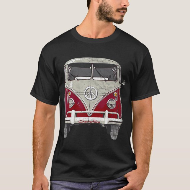 Camiseta Un regalo de la camioneta de autobús rojo hippie d (Anverso)