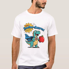 Camiseta Un regalo de profesor de superhéroe de dinosaurio