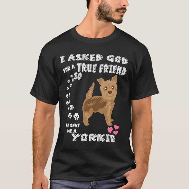 Camiseta Un regalo de Yorkie para el propietario de un perr (Anverso)
