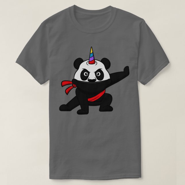 Camiseta Un regalo para niños guerreros de panda Ninja de U (Diseño del anverso)