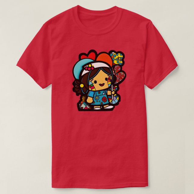 Camiseta Un regalo perfecto para una enfermera asiática ado (Diseño del anverso)