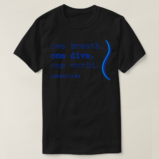 Camiseta Un respiro uno bucea un mundo libre (Diseño del anverso)