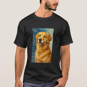 Camiseta Un retrato de Golden Retriever en estilo artístico