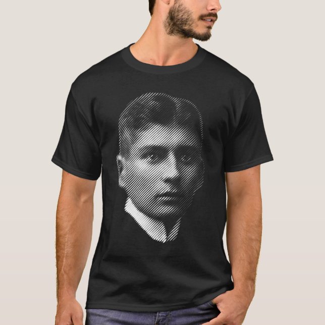 Camiseta Un retrato del escritor Franz Kafka (Anverso)