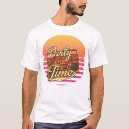 Camiseta Un retro rojo de tiempo fiesta