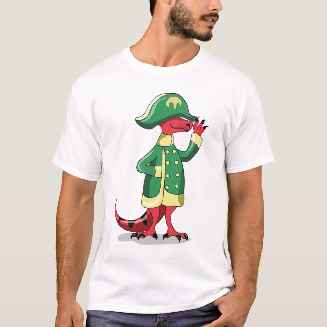 Camiseta Un Rex De Tyrannosaur Personalizado Vestido Como N (Anverso)
