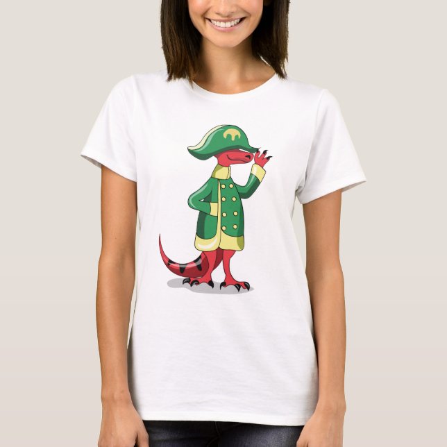 Camiseta Un Rex De Tyrannosaur Personalizado Vestido Como N (Anverso)