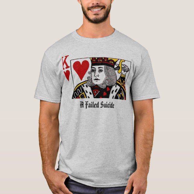 Camiseta Un rey fallado del suicidio del suicidio (Anverso)