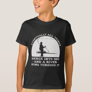 Camiseta Un río corre por su pesca de mosca