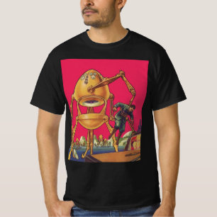 Camiseta Un robot de ciencia ficción vintage Alien captura 