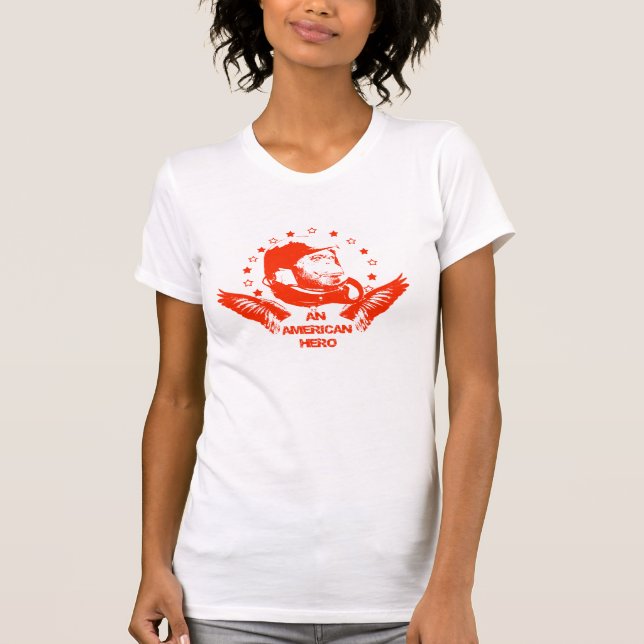Camiseta Un rojo americano del héroe (Anverso)
