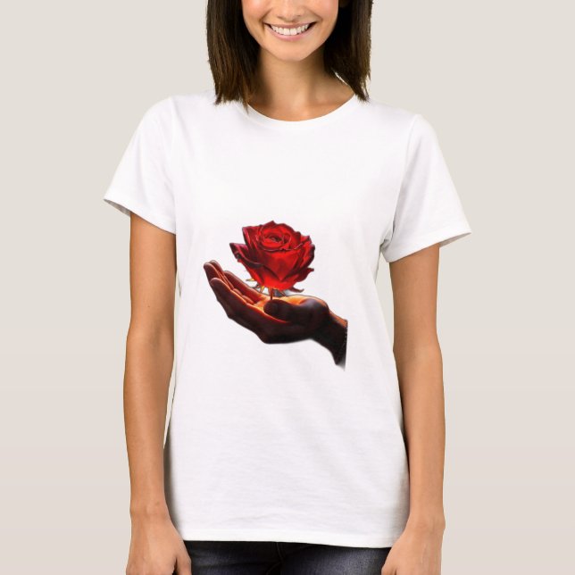 Camiseta Un Rosa expresa amor" (Anverso)