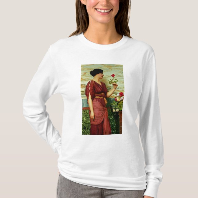 Camiseta Un rosa rojo, rojo (Anverso)