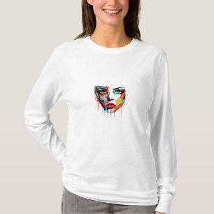 Camiseta Un rostro abstracto de una mujer