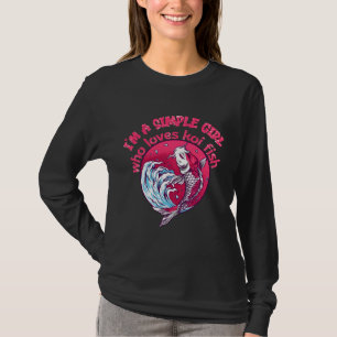 Camiseta Un simple Chica que ama a Koi Fish